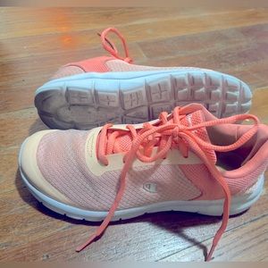 VIBRANT coral champion running shoes